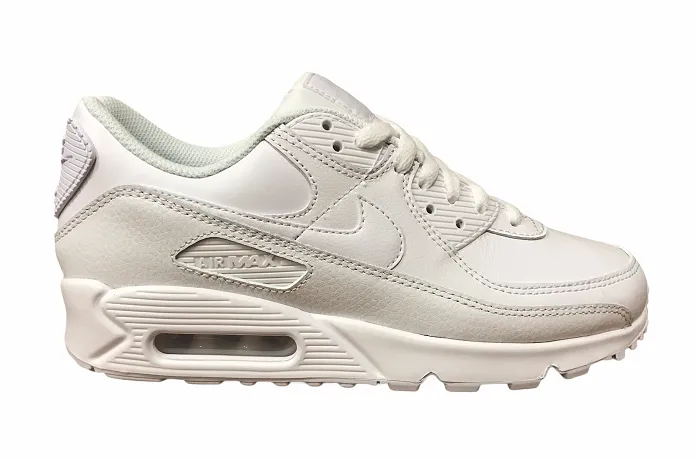 Nike scarpa sneakers da uomo Air Max 90 in pelle CZ5594 100 bianco