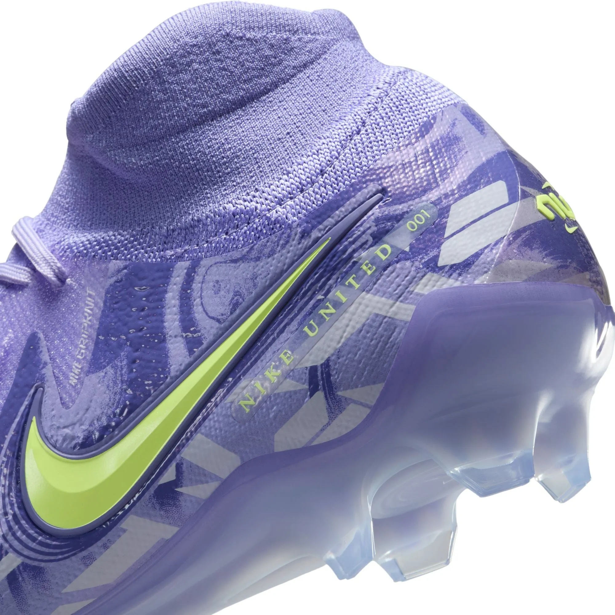 Nike United Phantom Luna 2 Elite FG Firm Ground Soccer Cleats-Purple Agate/Barely Volt