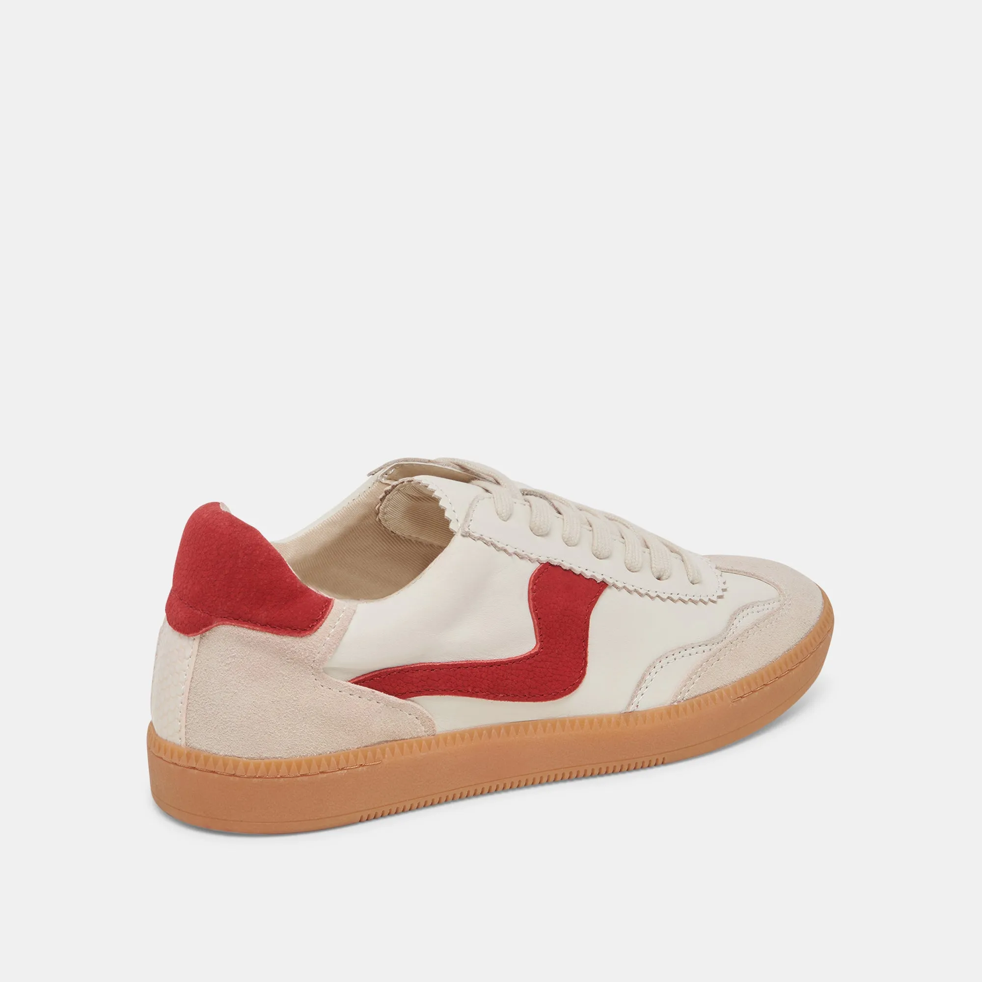 NOTICE SNEAKERS WHITE RED LEATHER