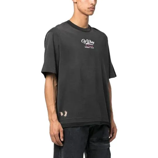 Off-White Wave Off Raw Oversized Skate S/S T-Shirt