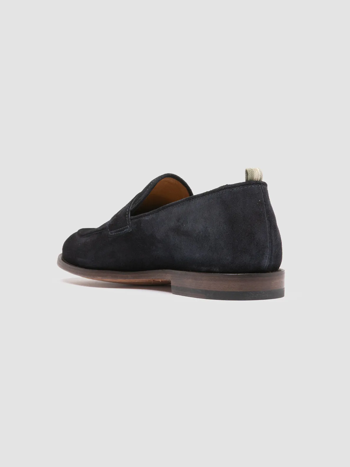 OPERA 001 - Blue Suede Penny Loafers