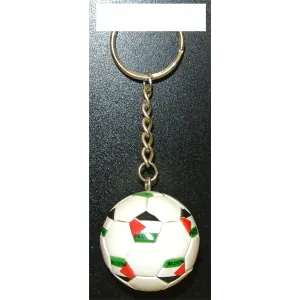 Palestine Soccer Ball Metal Key Chain