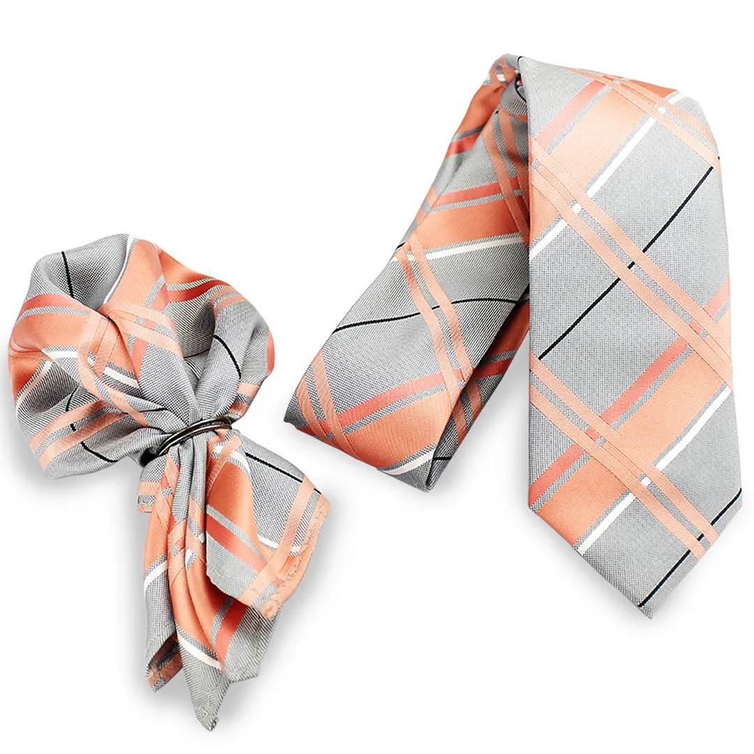 Peluche Modish Dappled Neck Tie & Pocket Square Set for Men