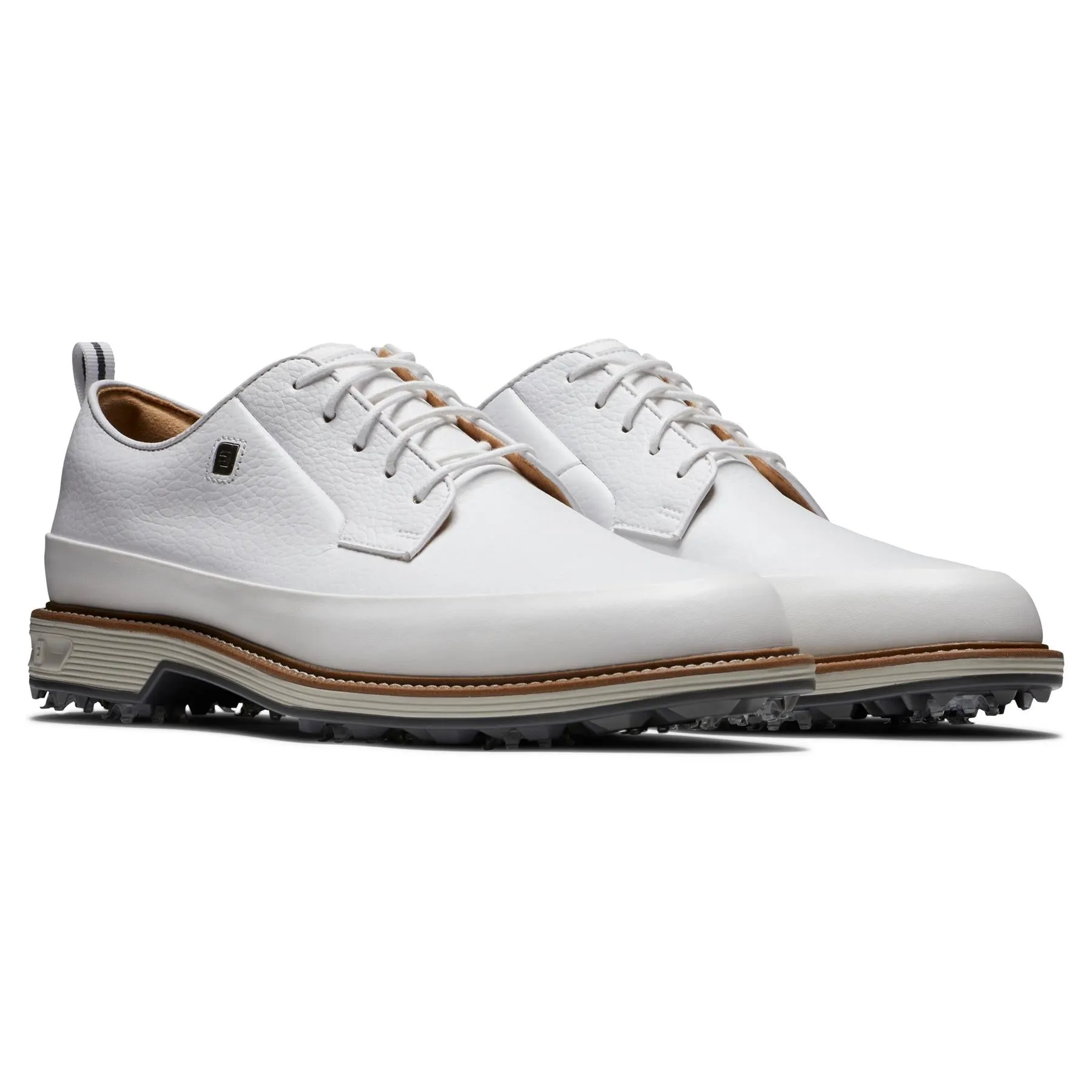 Premiere Series Cleated Laced Golf Shoes White/Grey - 2025