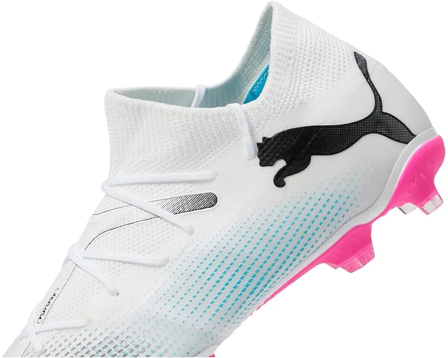 PUMA Future 7 Match FG/AG Adult Soccer Cleats 107715 01 WHITE/BLUE/PINK