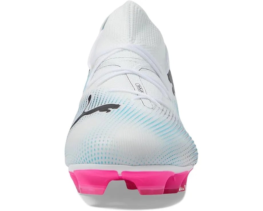 PUMA Future 7 Match FG/AG Adult Soccer Cleats 107715 01 WHITE/BLUE/PINK