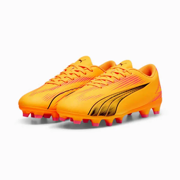 Puma Ultra Play FG/AG Jr Soccer Cleats 107775 03 Sun Stream Black/Sunset Glow