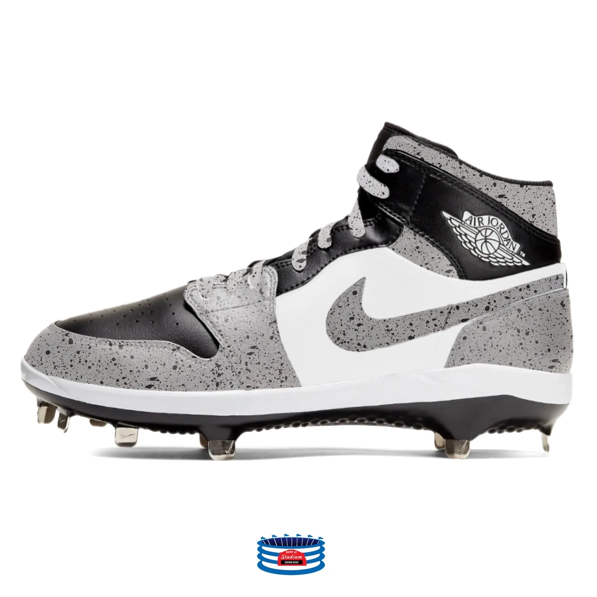 "Concrete" Jordan 1 Retro Cleats