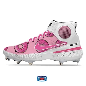 "Donuts" Nike Alpha Huarache Elite 3 Mid Cleats by Stadium Custom Kicks