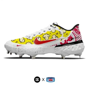 "Popcorn" Nike Alpha Huarache Elite 3 Low Cleats by Stadium Custom Kicks