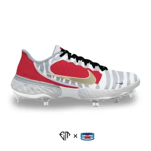 "Red Orbit" Nike Alpha Huarache Elite 3 Low Cleats by Stadium Custom Kicks