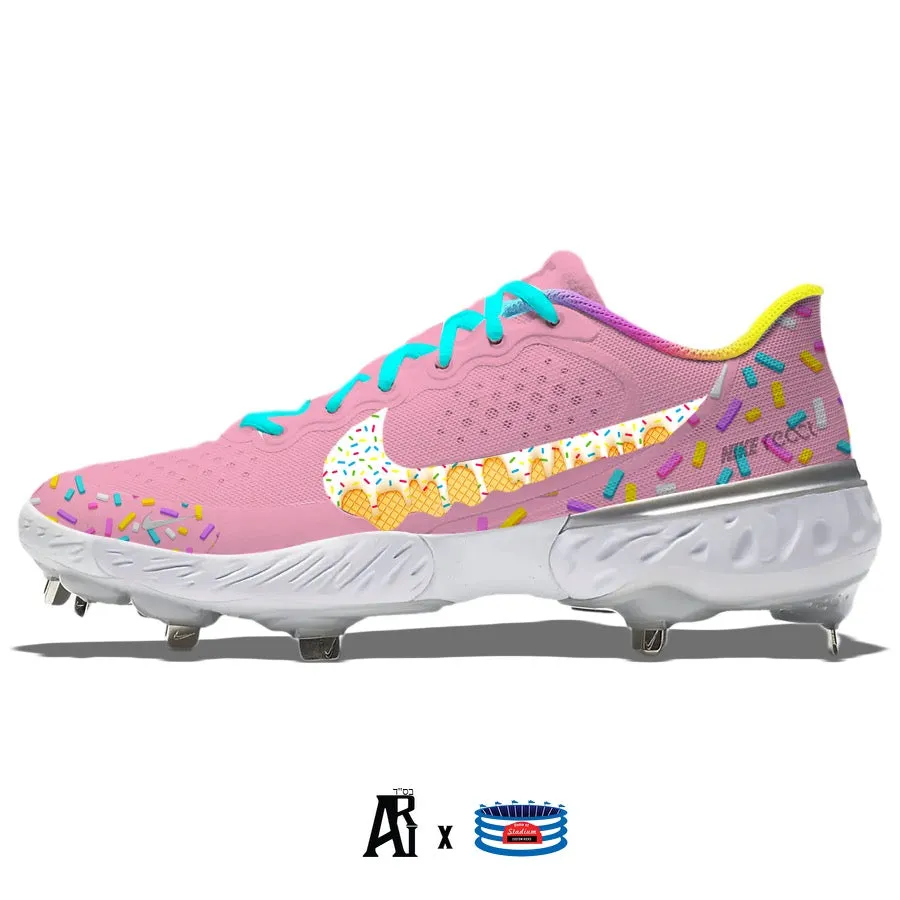 "Strawberry Ice Cream" Nike Alpha Huarache Elite 3 Low Cleats