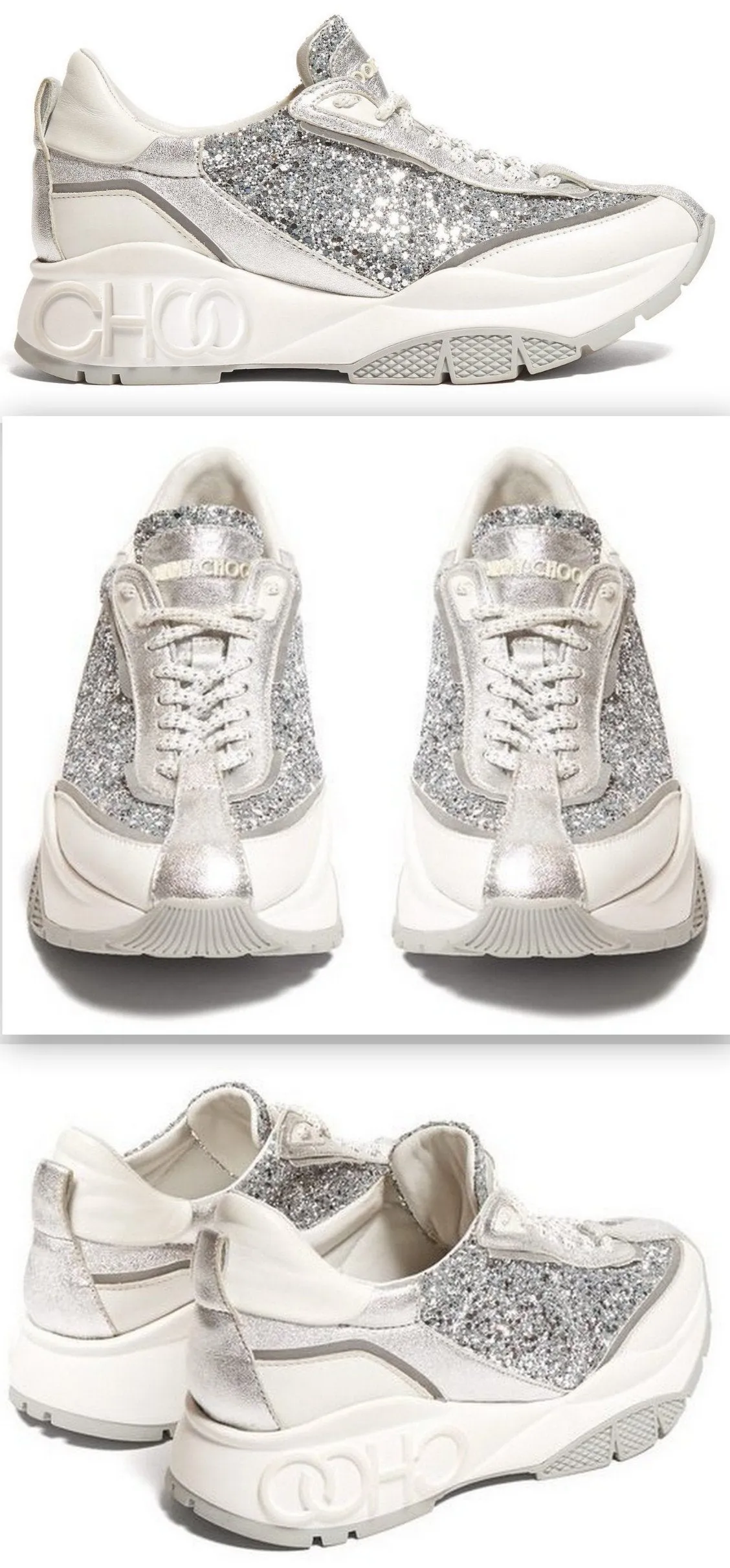 'Raine' Glitter Low-Top Trainers