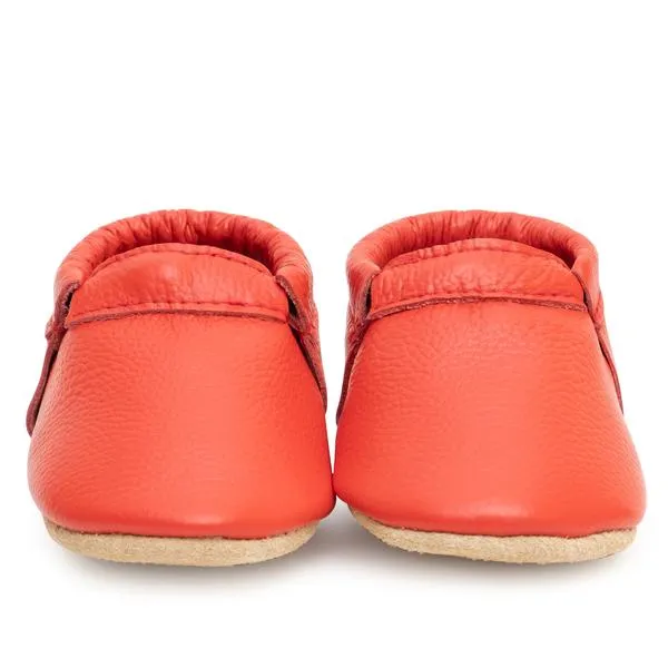 Red • Fringeless Moccasins