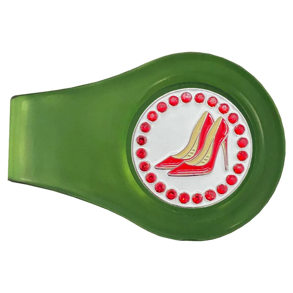 Red High Heels Golf Ball Marker With Colored Clip