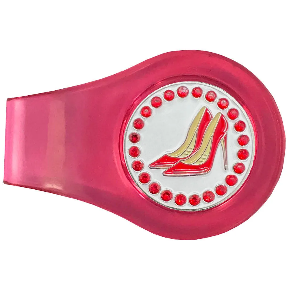 Red High Heels Golf Ball Marker With Colored Clip