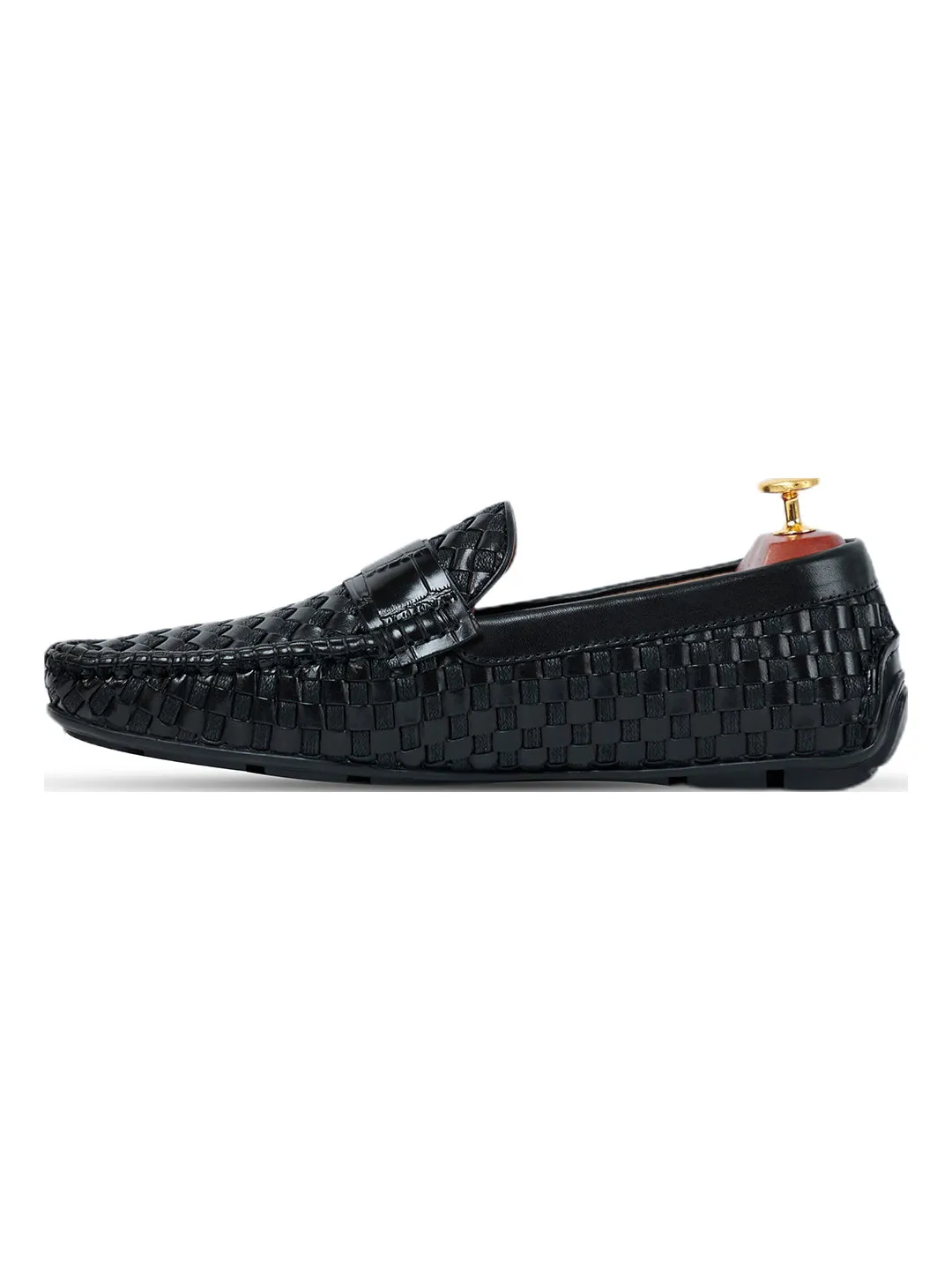 Ross Weaved Loafer Black