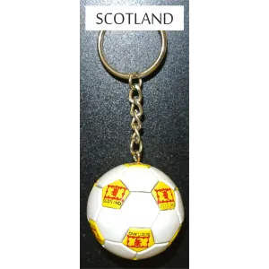 Scotland Soccer Ball Metal Key Chain