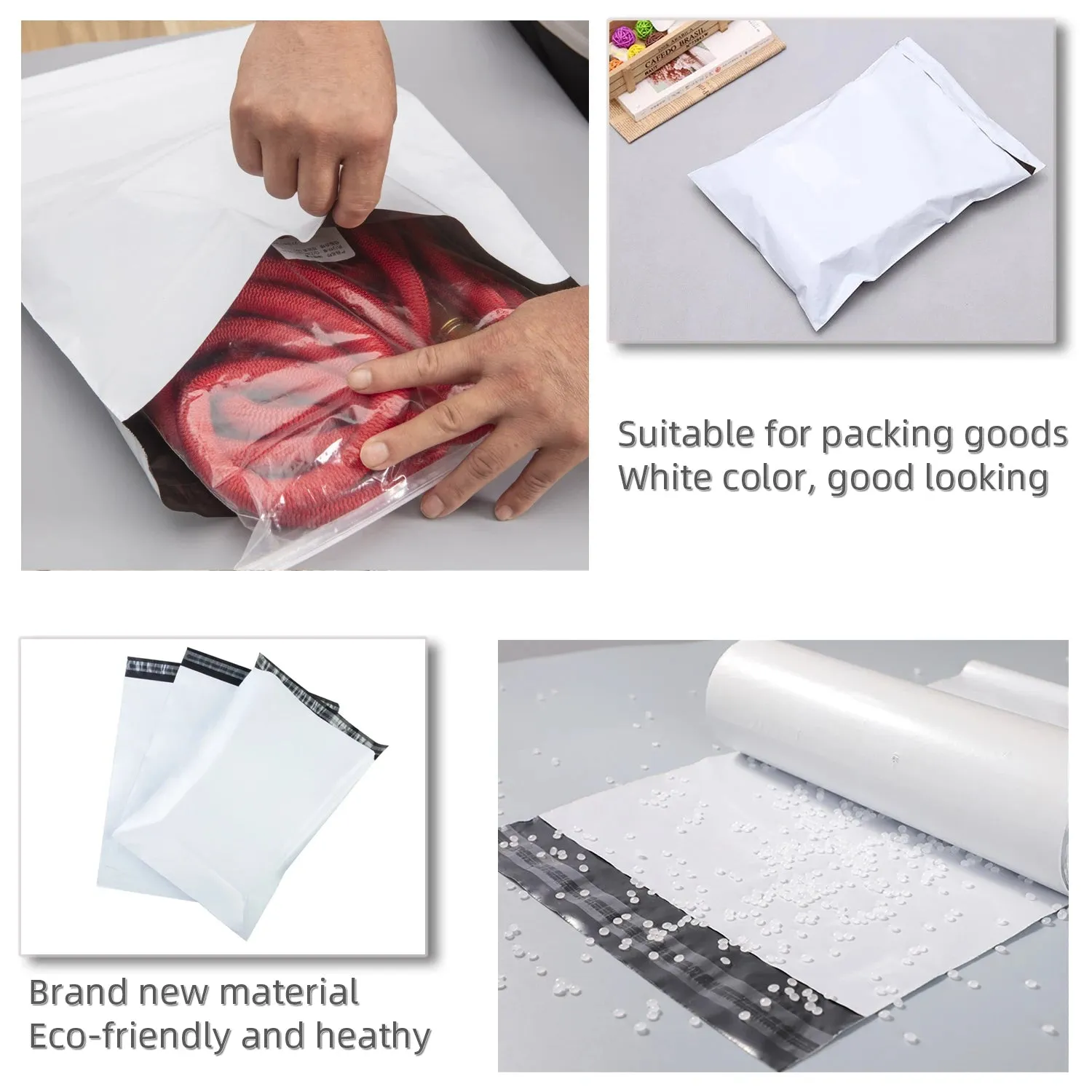 Self Adhesive Shipping Bags White Mailing Envelopes for Packaging and Storage