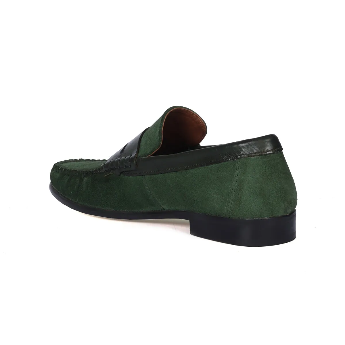 Silhouette Green Loafers Suede Leather