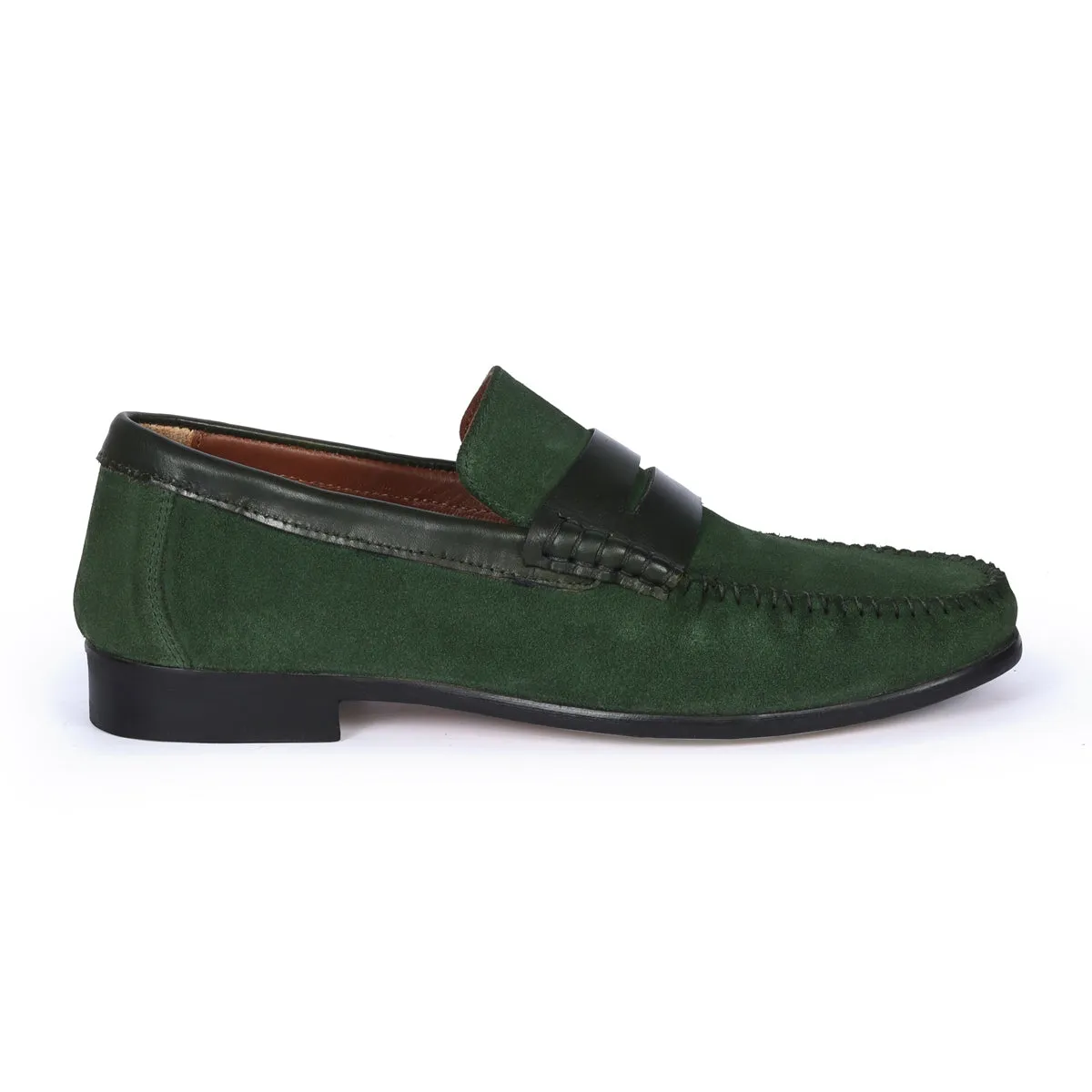 Silhouette Green Loafers Suede Leather