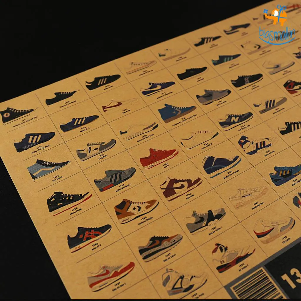 Sneakers Kraft Paper Poster