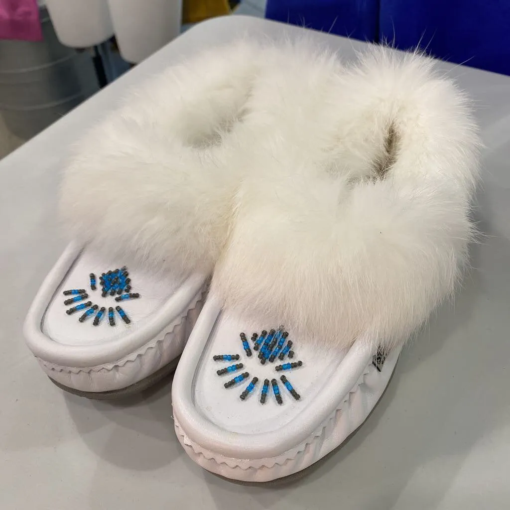 Softmoc white moccasins