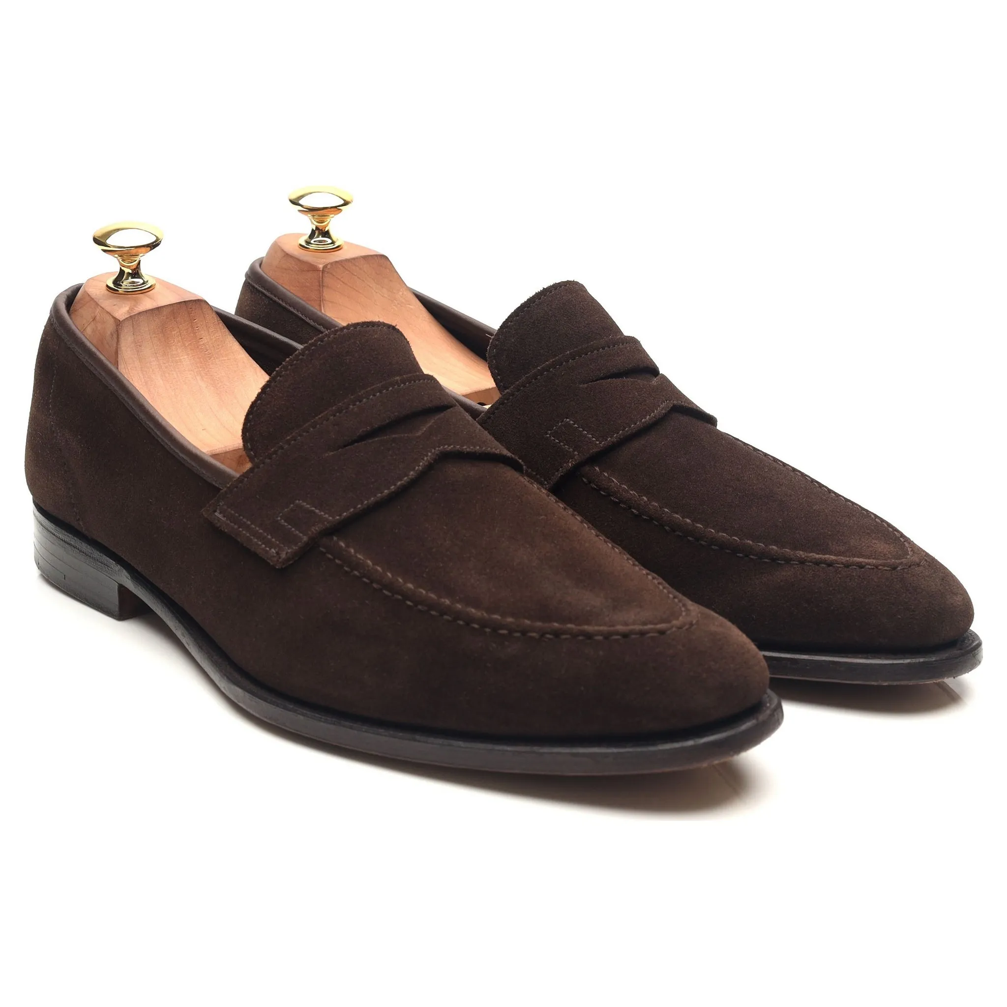 'Teign' Dark Brown Suede Loafers UK 10 E