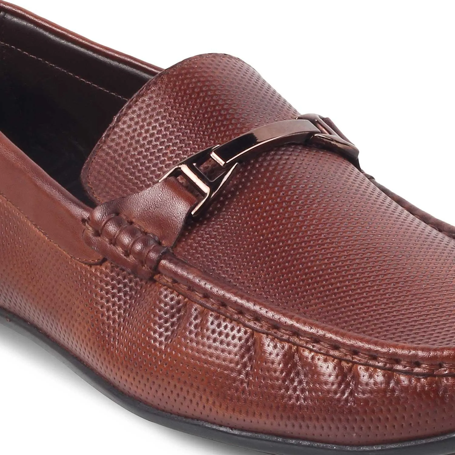 The Abianca Tan Men's Leather Driving Loafers Tresmode