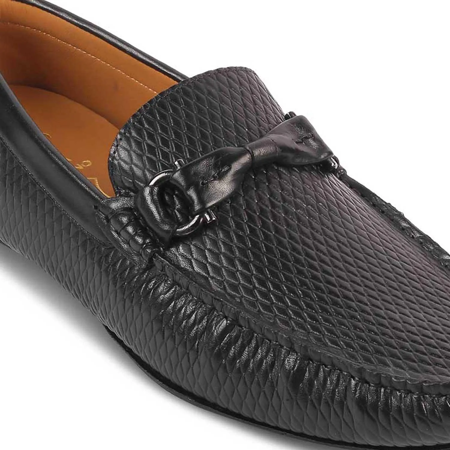 The Cover Black Men's Leather Driving Loafers Tresmode