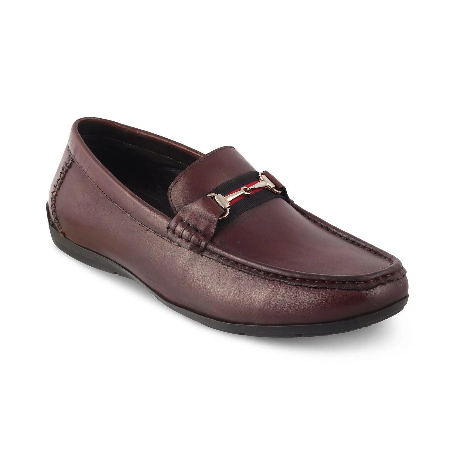 The Crada Brown Men's Leather Driving Loafers Tresmode