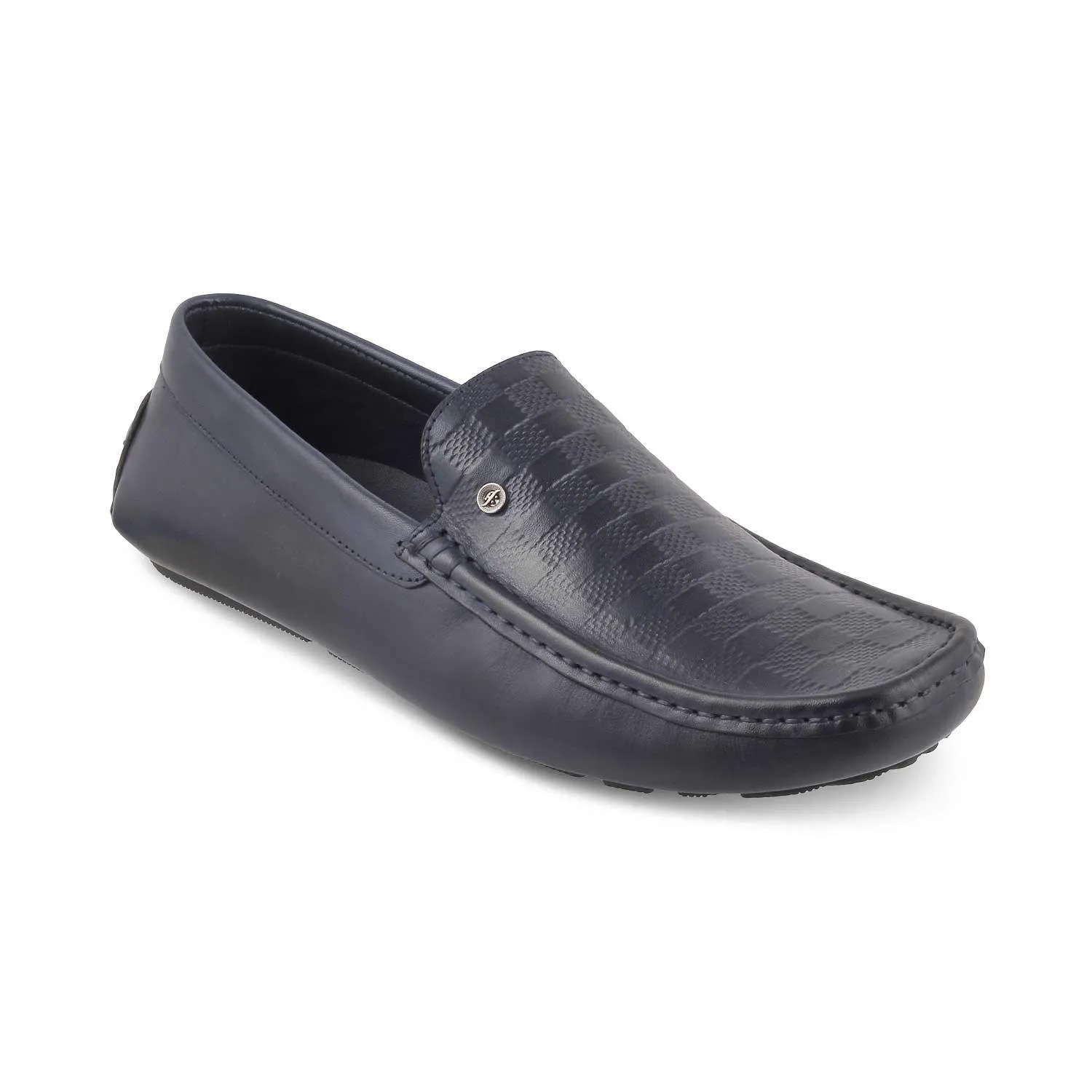 The Kloaf Blue Men's Leather Driving Loafers Tresmode