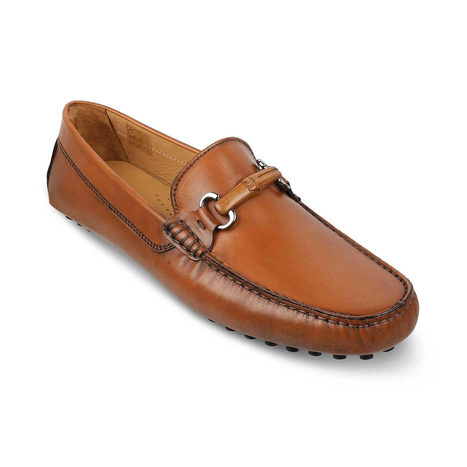 The Mirocleto Tan Men's Handcrafted Leather Driving Loafers Tresmode