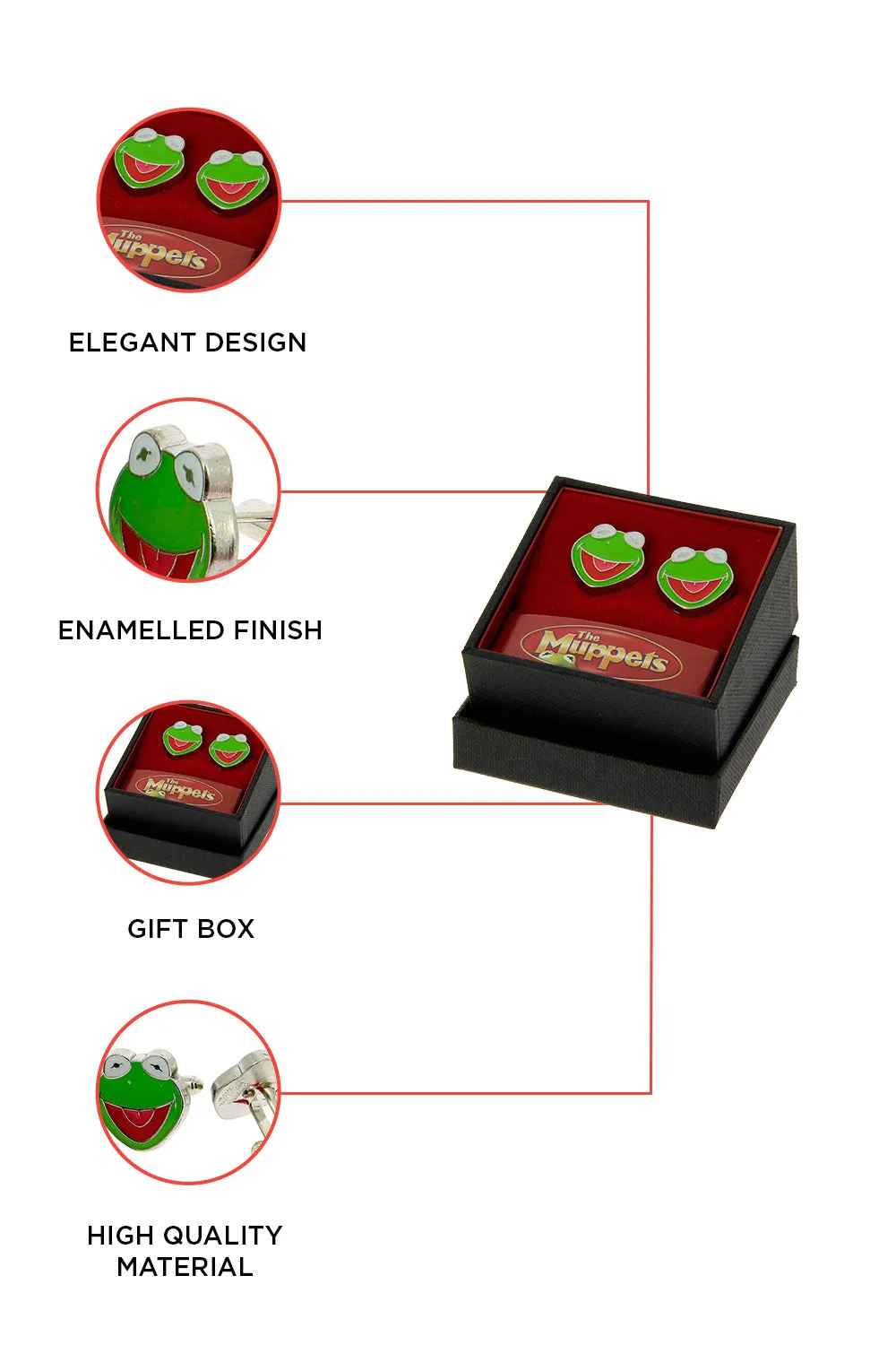 The Muppets Kermit Cufflinks set