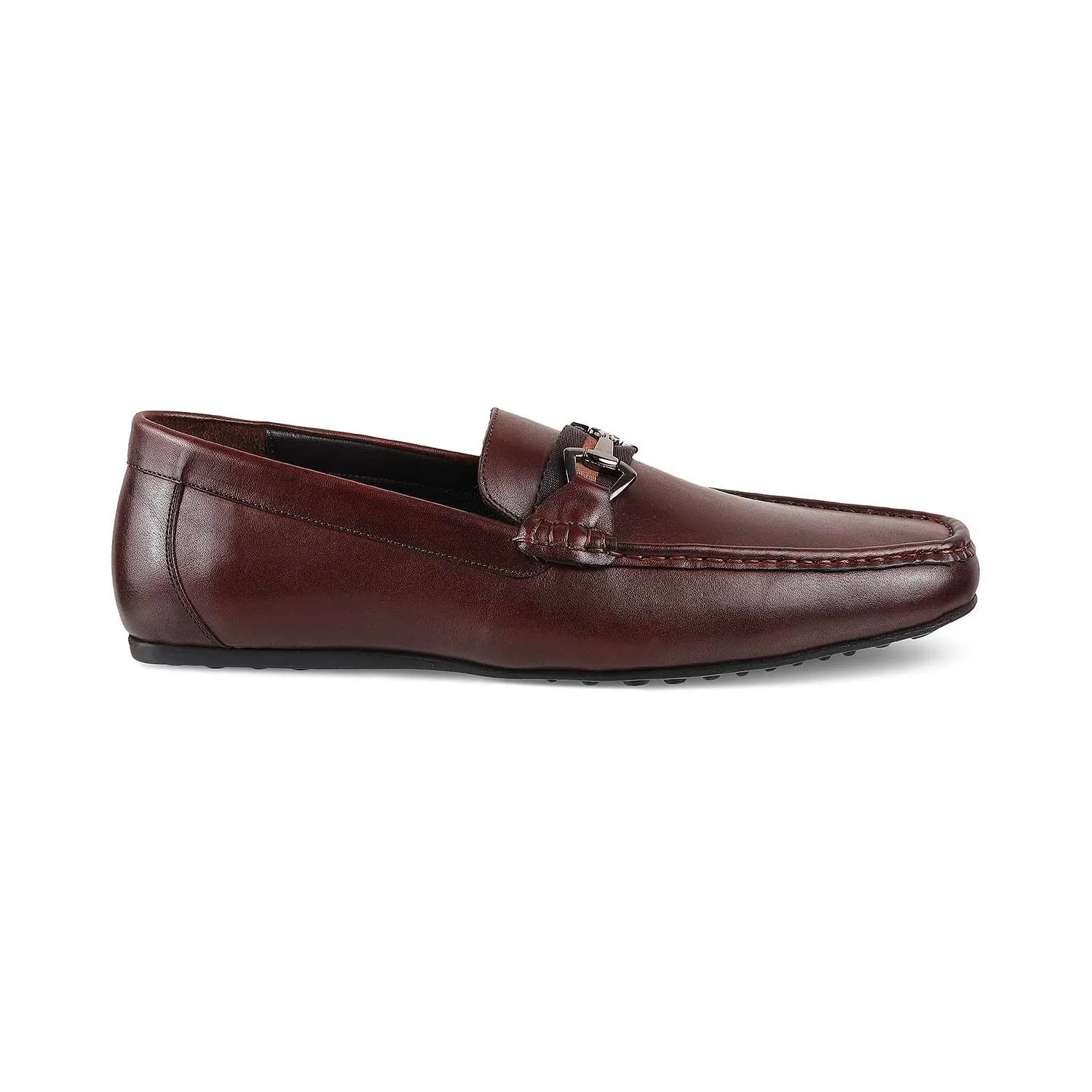 The Ondrive Brown Men's Leather Driving Loafers Tresmode