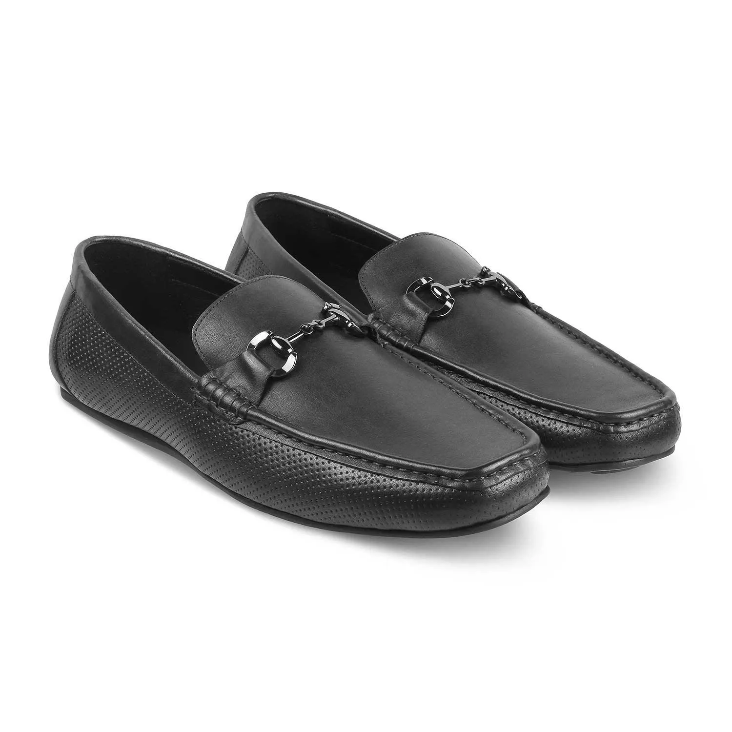 The Otter Grey Men's Leather Driving Loafers Tresmode