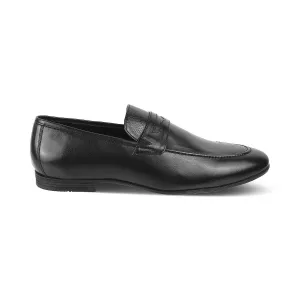 The Penloaf Black Men's Leather Loafers