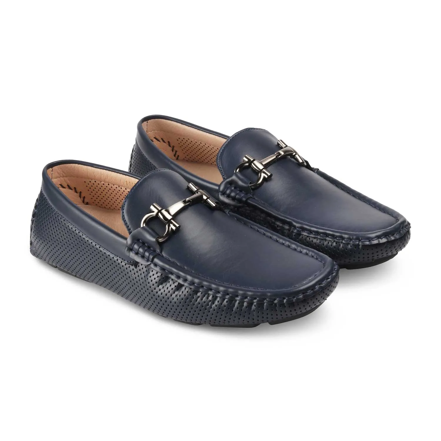 The Peru New Blue Men's Leather Loafers