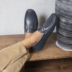 The Peru New Blue Men's Leather Loafers