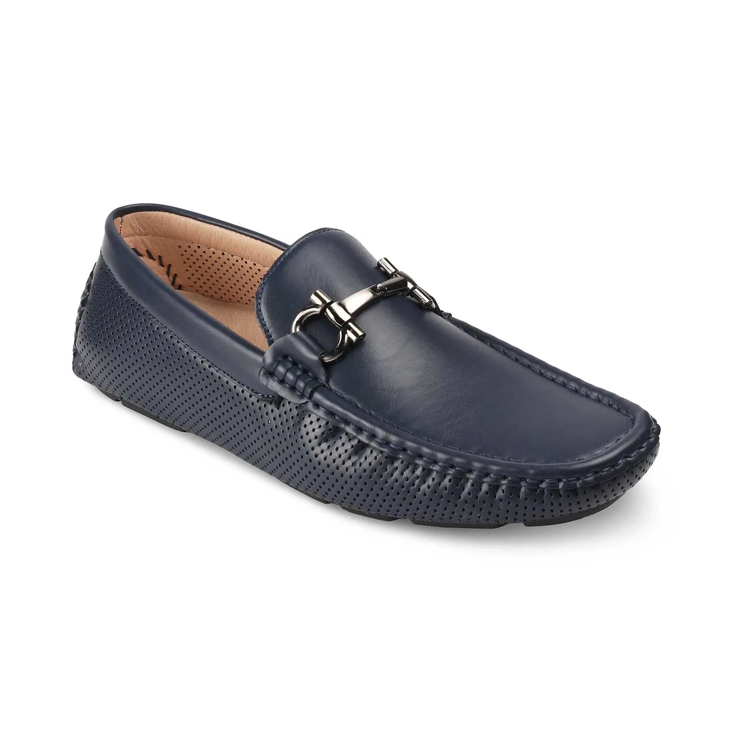 The Peru New Blue Men's Leather Loafers