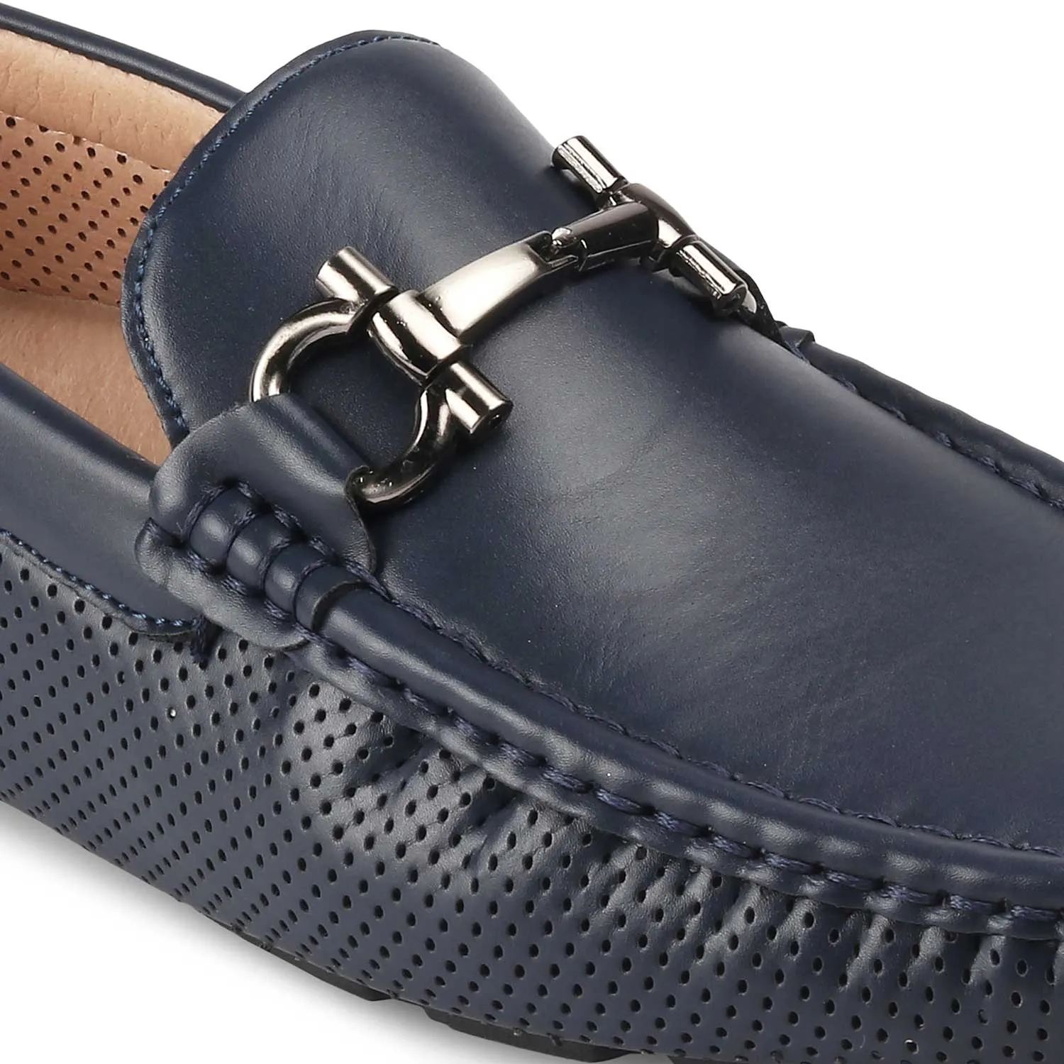 The Peru New Blue Men's Leather Loafers