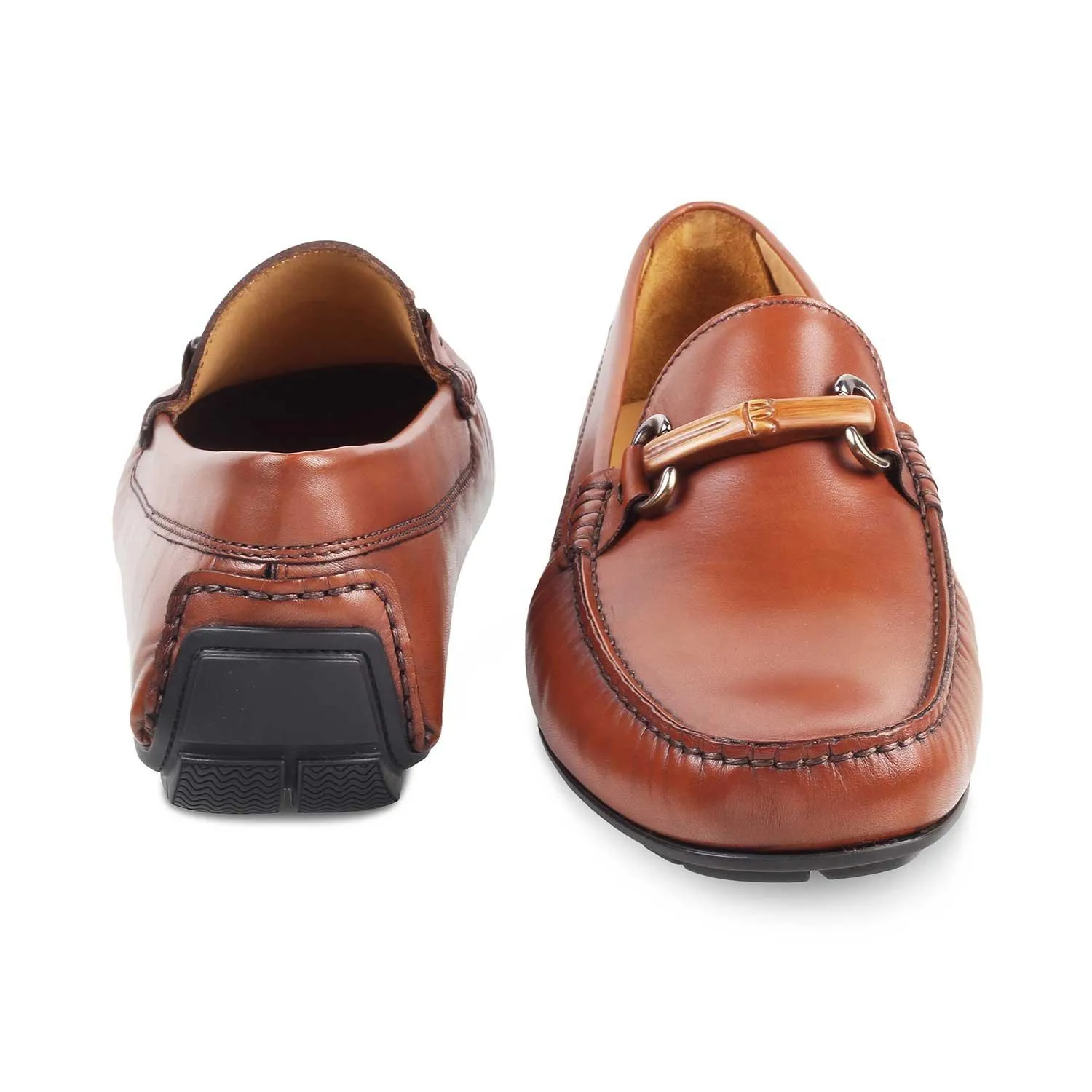 The Prodo Brown Men's Handcrafted Leather Driving Loafers Tresmode