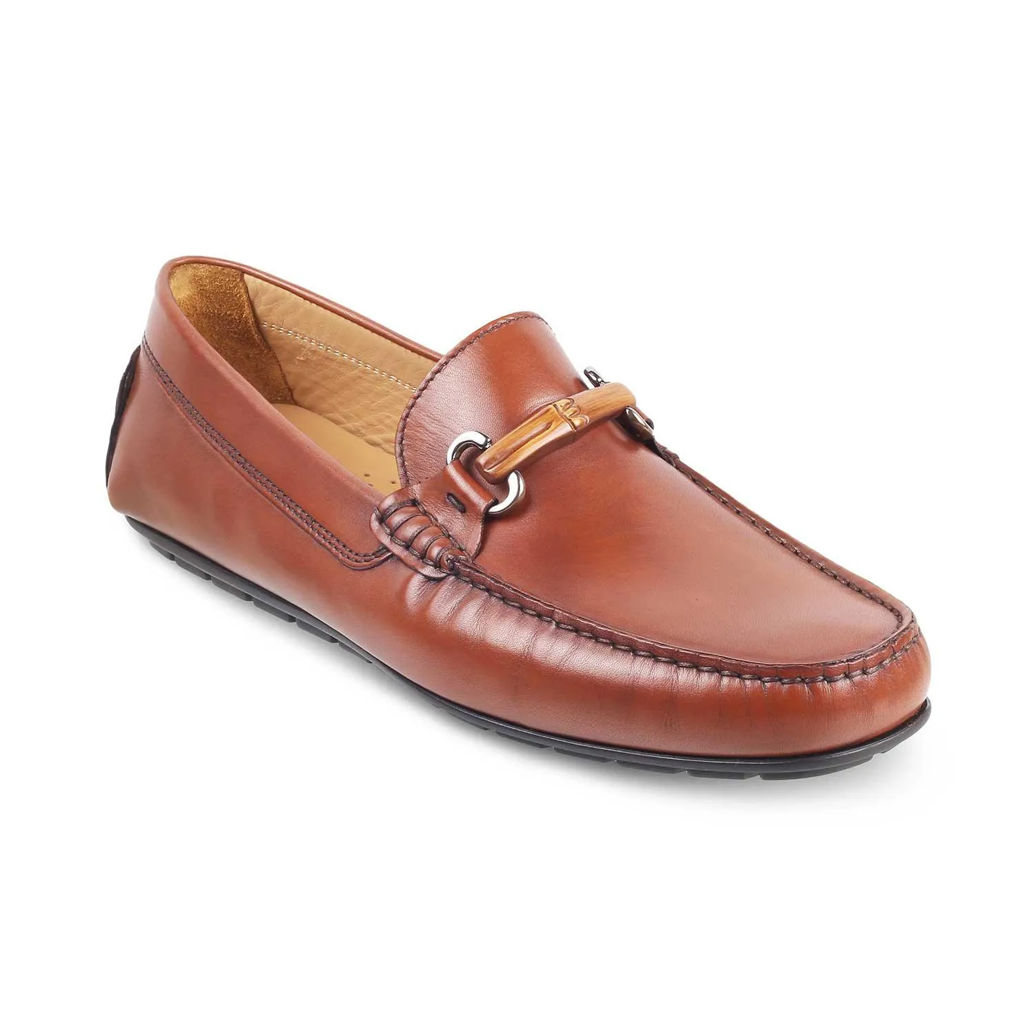 The Prodo Brown Men's Handcrafted Leather Driving Loafers Tresmode