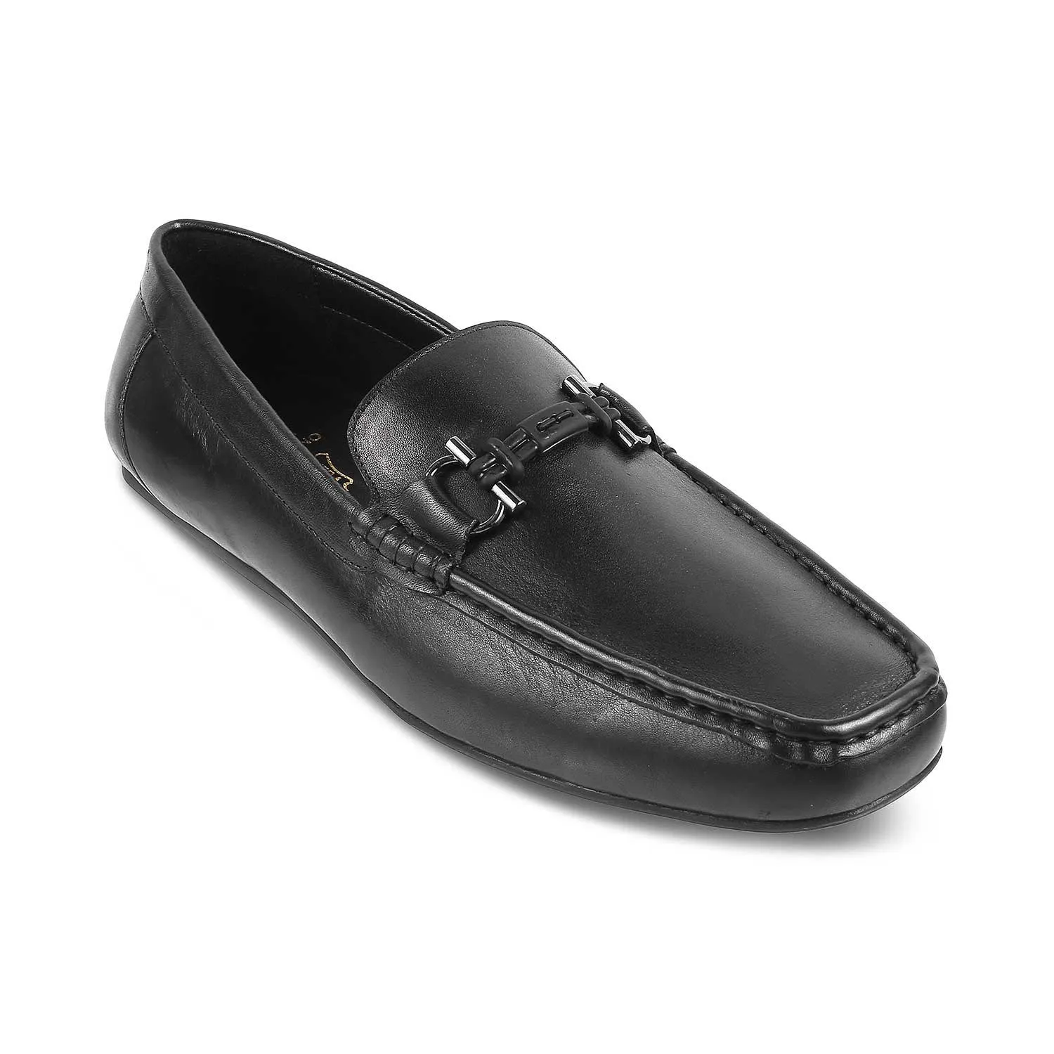 The Proter Black Men's Leather Driving Loafers Tresmode