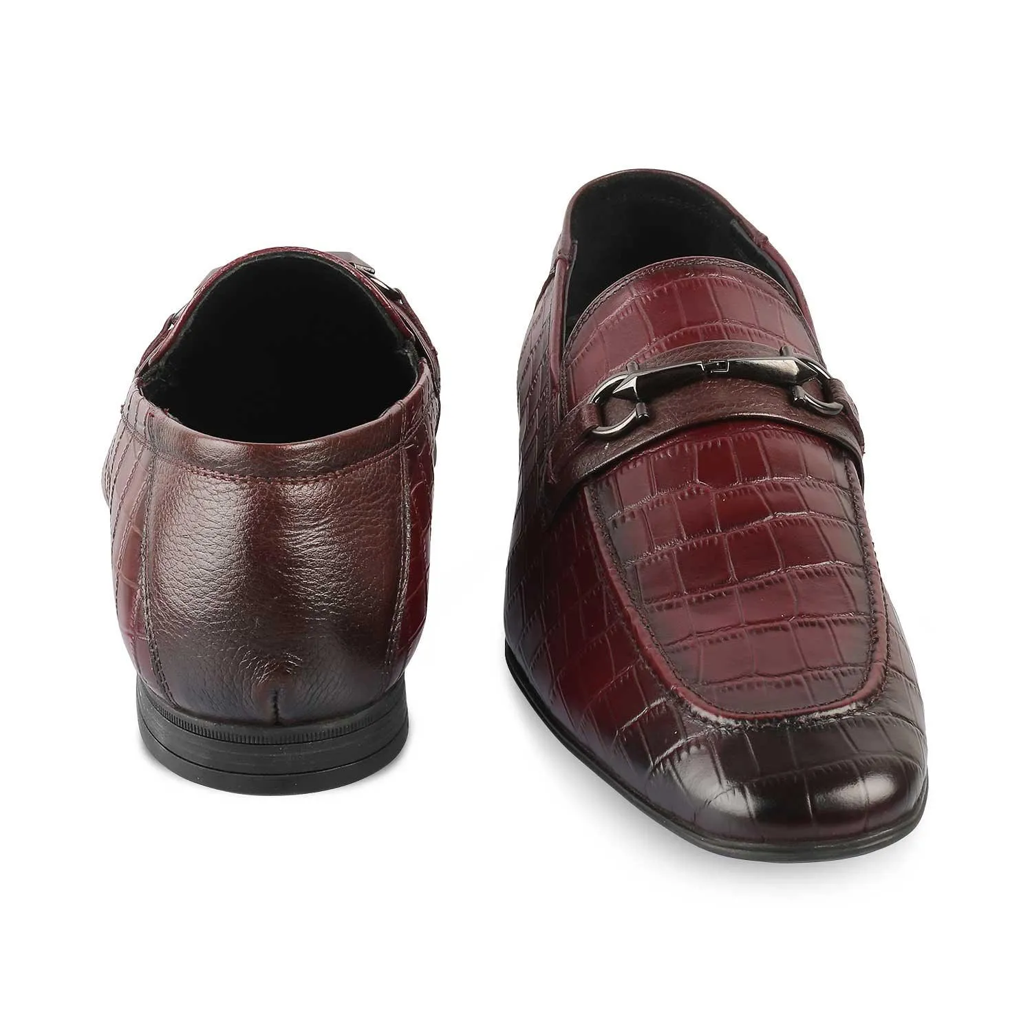 The Reptile Wine Mens Leather Loafers