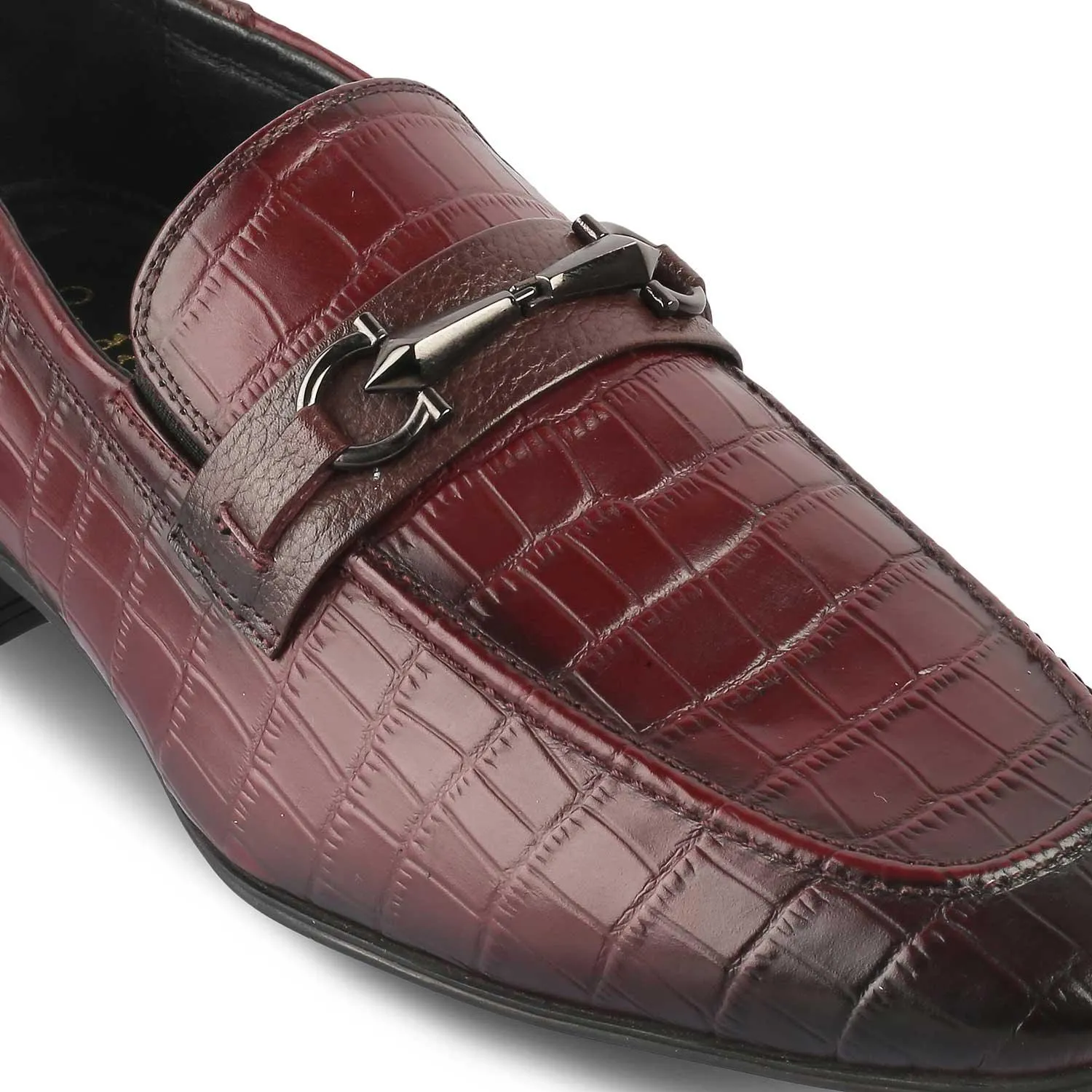 The Reptile Wine Mens Leather Loafers