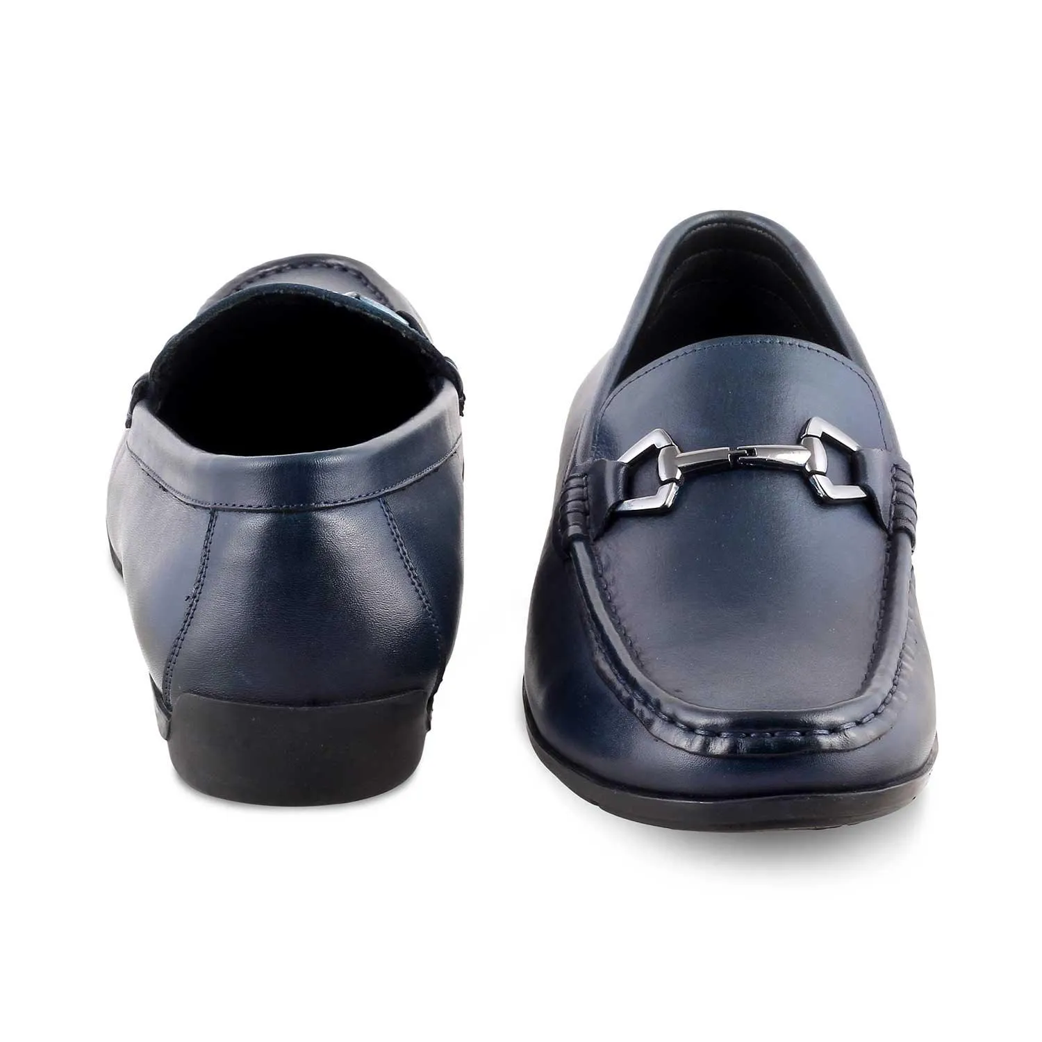 The Rhodes Blue Men's Leather Driving Loafers Tresmode