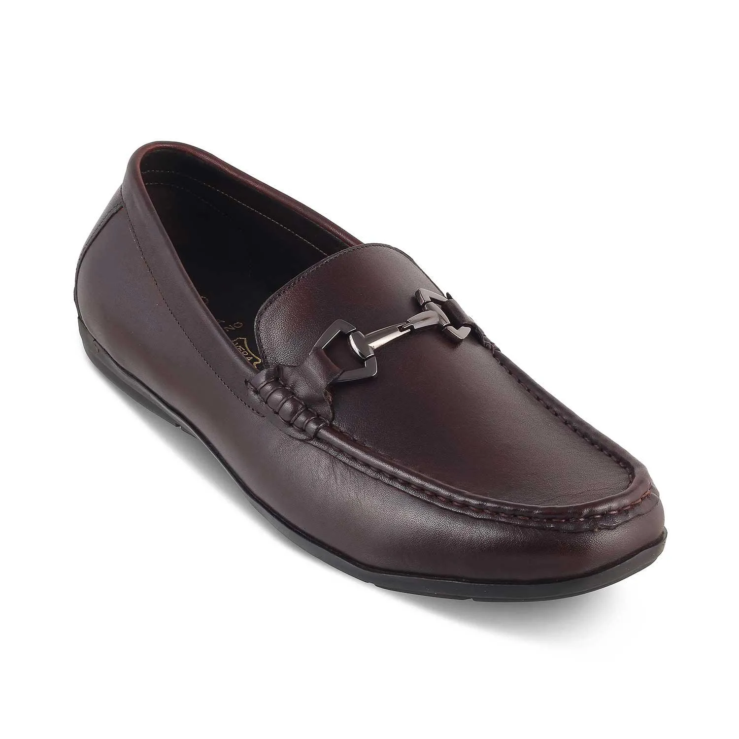 The Rhodes Brown Men's Leather Driving Loafers Tresmode