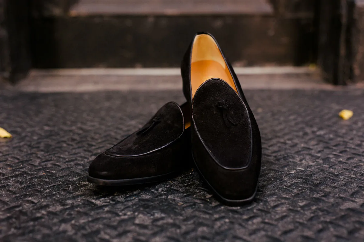 The Van Damme Belgian Loafer - Nero Suede