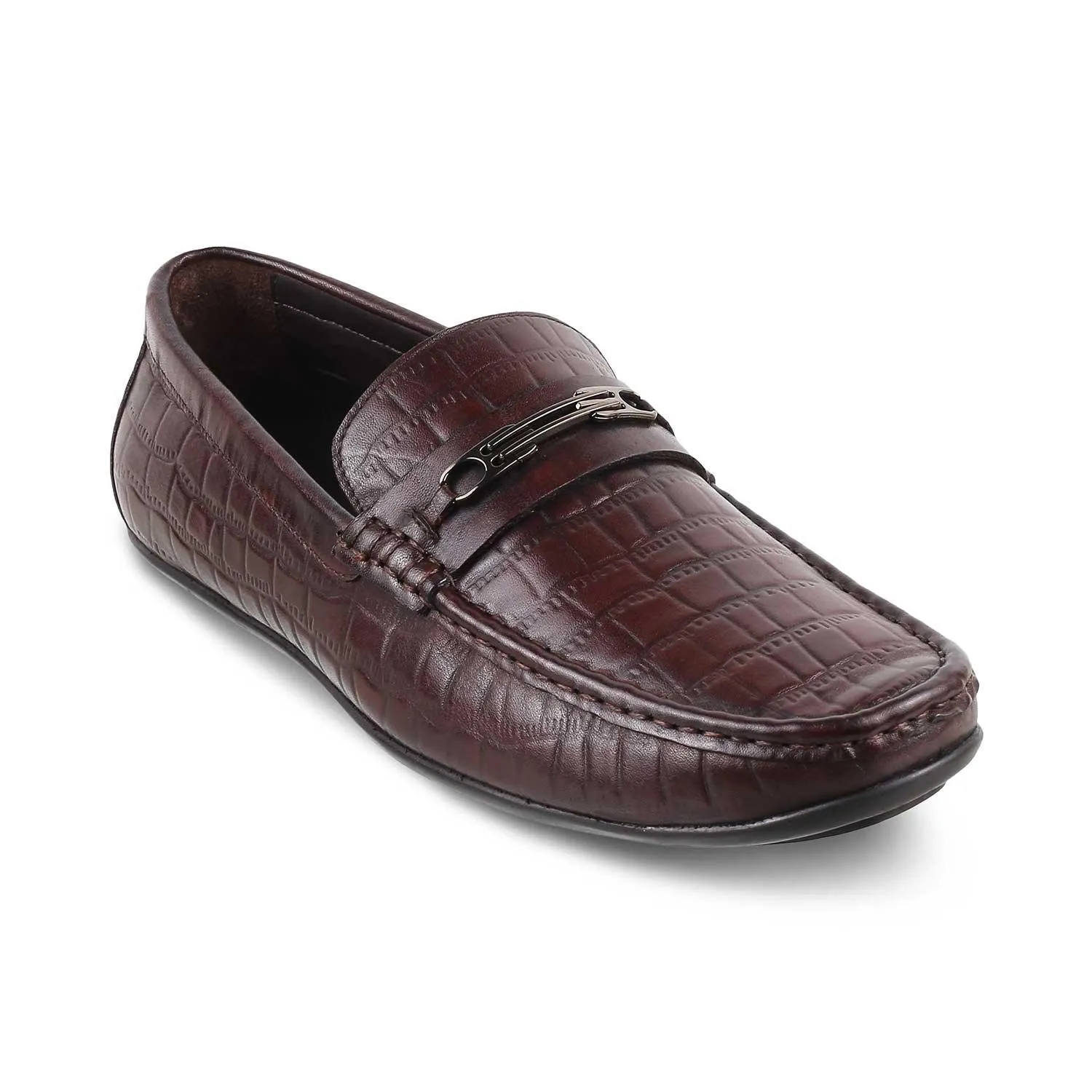 The York Brown Men's Leather Driving Loafers Tresmode